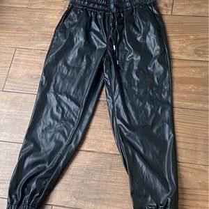 Blank NYC Black Widow Faux Leather Joggers